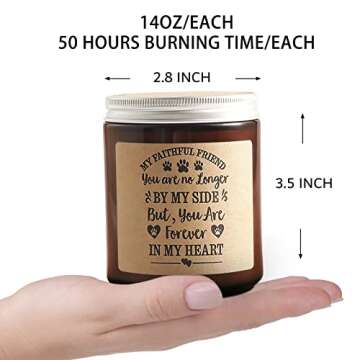 Lavender Scented Dog Memorial Candle for Pet Lovers