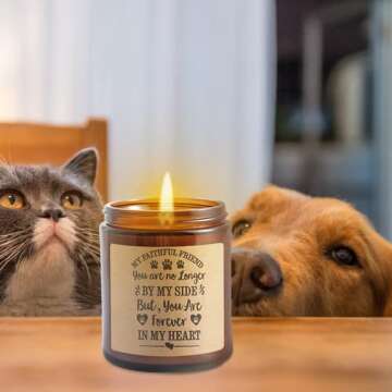 Lavender Scented Dog Memorial Candle for Pet Lovers