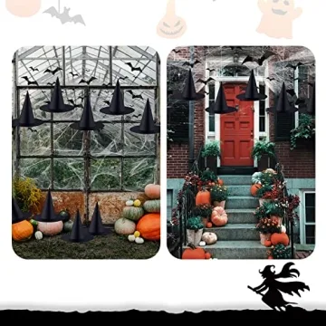 Halloween Witch Hats - Complete Decoration Set for Parties