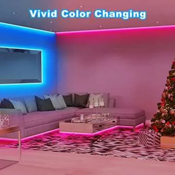 Tatazone 840leds/m Smart RGB COB Led Strip Lights, 16.4ft WiFi COB Light Strip Compatible with Alexa...