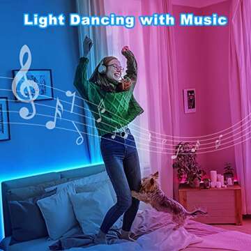 Tatazone 840leds/m Smart RGB COB Led Strip Lights, 16.4ft WiFi COB Light Strip Compatible with Alexa and Google, Color Changing Music Sync, Indoor COB Strip Lights with Remote for TV, Party, Kitchen