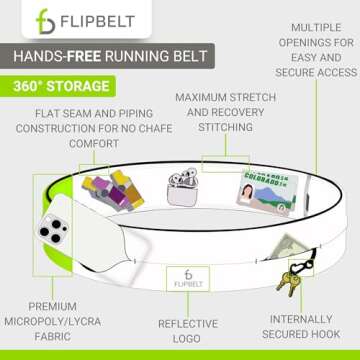 FlipBelt Men's Aqua Waist Belt for Active Lifestyle