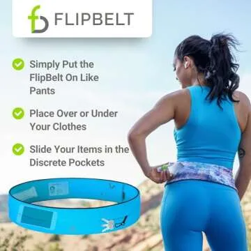FlipBelt Men's Aqua Waist Belt for Active Lifestyle