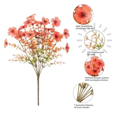 12 Bundles of Artificial Eucalyptus Leaves for Decoration