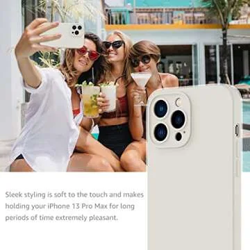 MCFANCE Silicone Magnetic for iPhone 13 Pro Max Case, Compatible with MagSafe, Full Camera Protection Soft Anti-Scratch Microfiber Lining for iPhone 13 Pro Max 6.7 inch 2021, Snowwhite