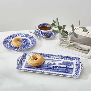Spode Blue Italian Sandwich Tray - 13" Serving Platter