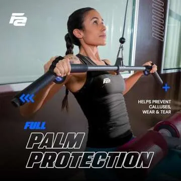 Fit Active Sports Weight Lifting Gloves for Men & Women - Durable Gym Workout Gloves with Grip Pads, Rubber Padding to Prevent Calluses | Blue, Large/Extra Large