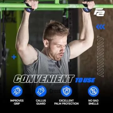 Fit Active Sports Weight Lifting Gloves for Men & Women - Durable Gym Workout Gloves with Grip Pads, Rubber Padding to Prevent Calluses | Blue, Large/Extra Large