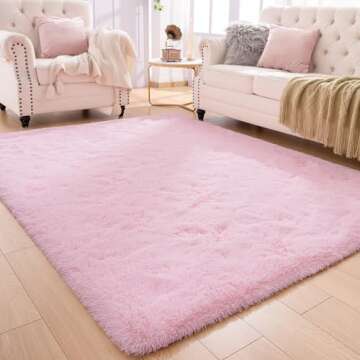 Softlife Ultra Soft Fluffy Area Rugs for Bedroom, Girls and Boys Room Kids Room Nursery Rug, 4 x 5.3...