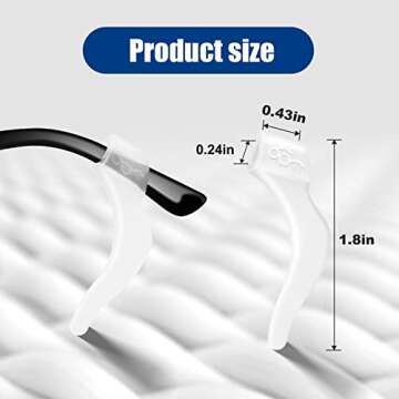 SMARTTOP Eyeglass Ear Grips -20 Pairs eye glasses ear grippers Anti-slip Holder, Silicone Ear Hook, ...