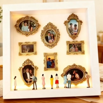 DIY Mini Gold Frames Silhouette Box for Lasting Memories