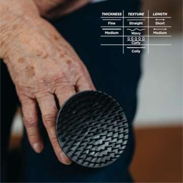 Jack Dean by Denman (Black) Scalp Massager and Detangling Hair Brush for Thick or Thin Hair, Curly or Straight Hair - use in the Shower or Bath - Head and Beard Scrubber - For Women and Men, D6