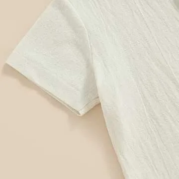 Stylish Cotton Linen Summer Outfit for Toddler Boys