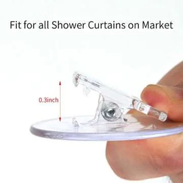 4 Pack Shower Curtain Clips for Windproof Water Control