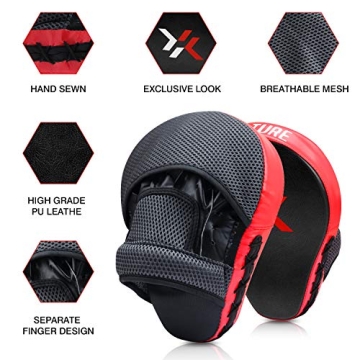 Xnature Curved Boxing Mitts for MMA & Training Enthusiasts