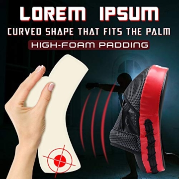 Xnature Curved Boxing Mitts for MMA & Training Enthusiasts