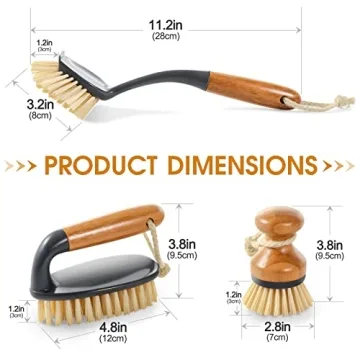 Eco-Friendly Bamboo Dish Brush Set for Modern Kitchens