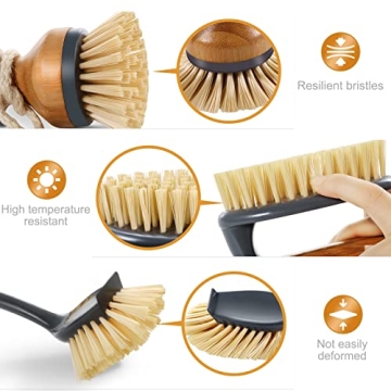 Eco-Friendly Bamboo Dish Brush Set for Modern Kitchens