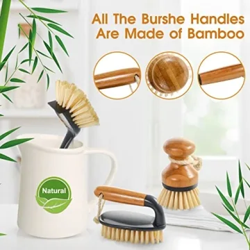 Eco-Friendly Bamboo Dish Brush Set for Modern Kitchens