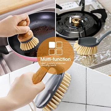 Eco-Friendly Bamboo Dish Brush Set for Modern Kitchens