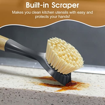 Eco-Friendly Bamboo Dish Brush Set for Modern Kitchens