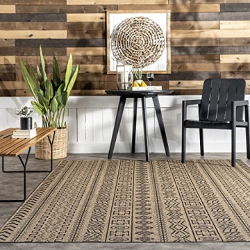 nuLOOM 5' x 8' Outdoor Area Rug, Stylish and Weather Resistant