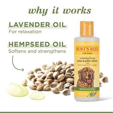 Burt's Bees for Pets Calming Hemp Paw & Nose Lotion - Burt's Bees Dog Lotion Burt's Bees Dog Paw Bal...