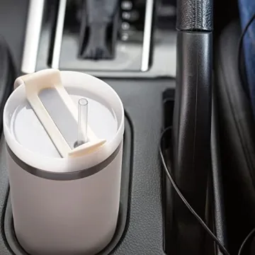 Tumbler With Handle 40 oz and Straw Lid,304 Stainless Steel Water Bottle, Travel Mug Insulated Tumblers Iced for Tea Coffee Gift, large capacity car cup with straw (Grey)