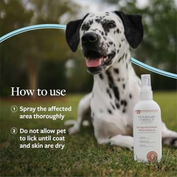 Veterinary Formula Clinical Care Hot Spot & Itch Relief Medicated Spray, 8oz – Easy to Use Spray for Dogs & Cats – Helps Alleviate Sensitive Skin, Scratching, and Licking of Coat