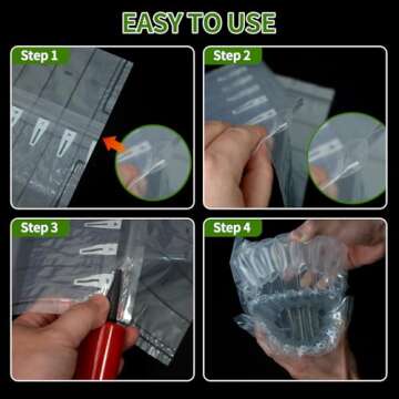 Wine Bottle Travel Protector Bags, Monkkino 8 Packs Inflatable Bubble Cushion Wrap, Safety Choice for Glass Bottles in Transport with Luggage, Air Filled Packaging Sleeves with Reusable Pump