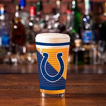 Rico NFL Colts 16 oz Pint Glasses Set of 2 for Fans