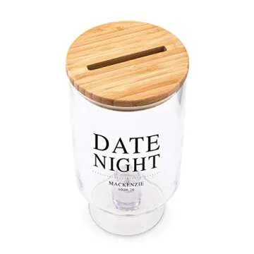 Personalized Glass Wedding Wishes Jar - Date Night Ideas