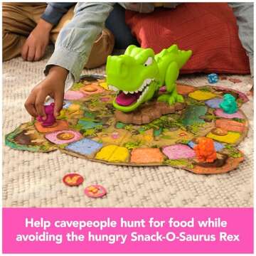 Spin Master Games, Snack-O-Saurus Rex, Interactive Dinosaur Toy for Kids, Board Games for Family Night, 2-4 Players, for Ages 5 & Up