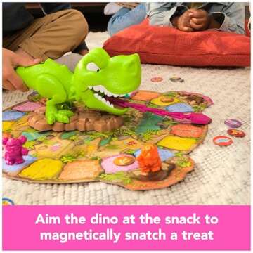 Spin Master Games, Snack-O-Saurus Rex, Interactive Dinosaur Toy for Kids, Board Games for Family Night, 2-4 Players, for Ages 5 & Up