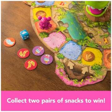 Spin Master Games, Snack-O-Saurus Rex, Interactive Dinosaur Toy for Kids, Board Games for Family Night, 2-4 Players, for Ages 5 & Up