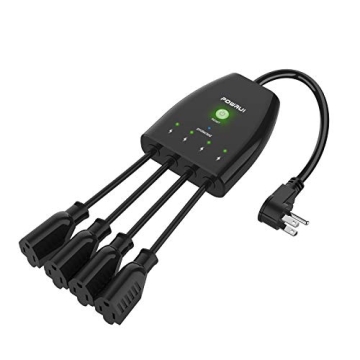 Outdoor Smart Plug, Surge Protector by POWRUI - 4 Outlet Control
