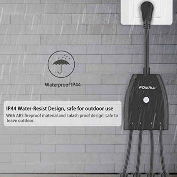 Outdoor Smart Plug, Surge Protector by POWRUI - 4 Outlet Control