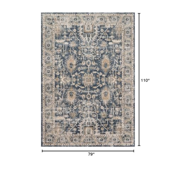 Loloi Teagan Denim Pebble Area Rug Elegant Durable