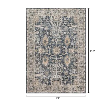 Loloi Teagan Denim Pebble Area Rug Elegant Durable