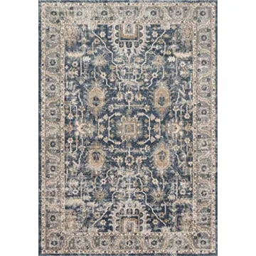 Loloi Teagan Denim Pebble Area Rug Elegant Durable