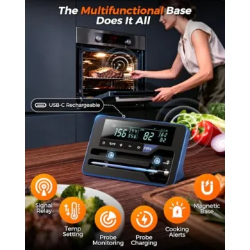 AI Wireless Meat Thermometer with Dual Probes for Precision Cooking