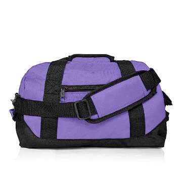 Dalix 14" Small Duffle Bag - Purple Two Toned Gym Travel Bag