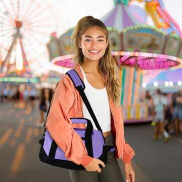 Dalix 14" Purple Small Duffle Bag for Gym & Travel