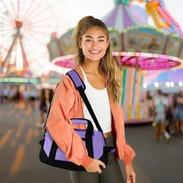 Dalix 14" Purple Small Duffle Bag for Gym & Travel