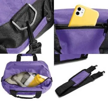 Dalix 14" Purple Small Duffle Bag for Gym & Travel
