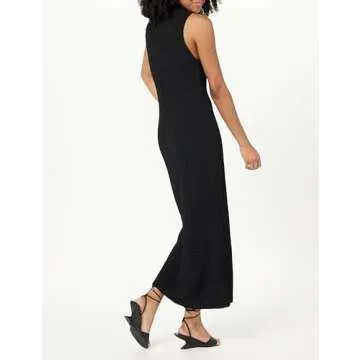 The Drop Women's Lena High Neck Textured Midi Dress - Stylish Comfort for Every Occasion