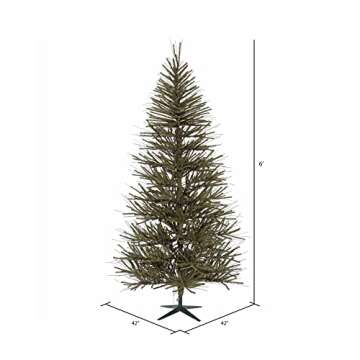 Vickerman 7' Vienna Twig Artificial Christmas Tree Unlit - Artificial Christmas Tree, Seasonal Indoor Home Decor - Green PVC Pine Needle - Metal Tree Stand Included