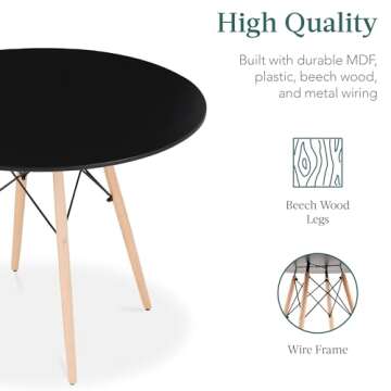 Compact 5-Piece Modern Dining Set for Home & Apartment