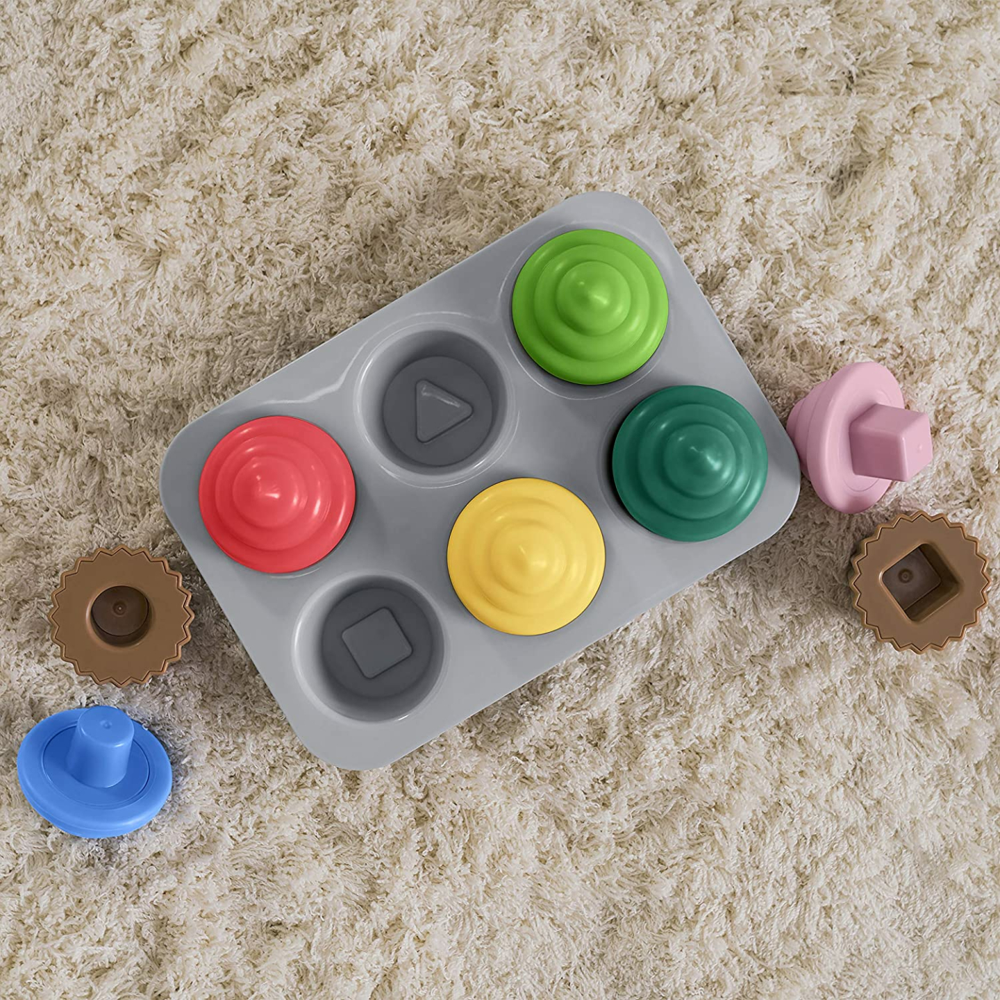 Bright Starts Sweet Cupcakes Shape Sorter Toy