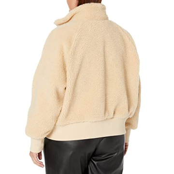 Stylish Lee Sherpa Bomber Jacket in Sandstorm by The Drop